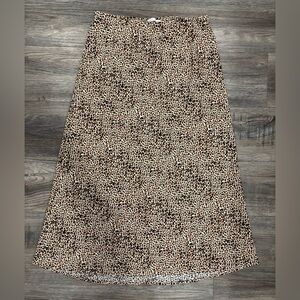 Leopard Print A-Line Skirt
